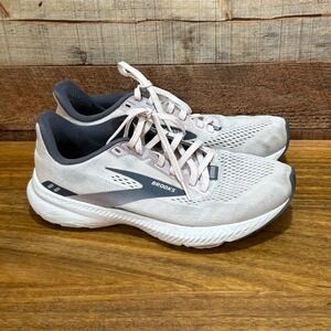 Brooks Launch  Womens 8B Running Shoes White Grey Athletic Sneakers